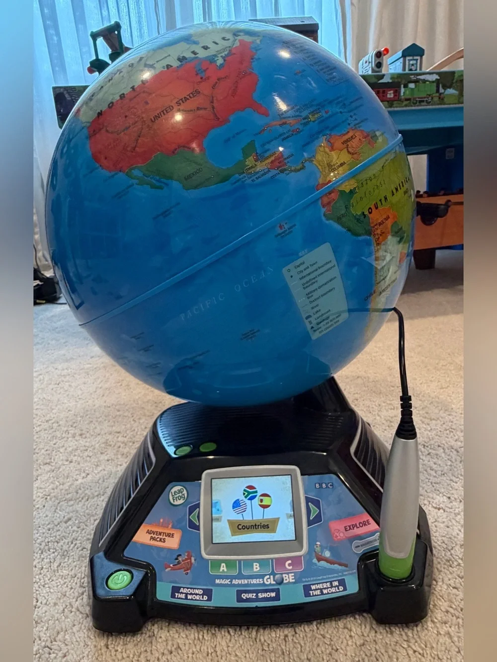 Educational Blue Interactive Kids Globe with Stylus